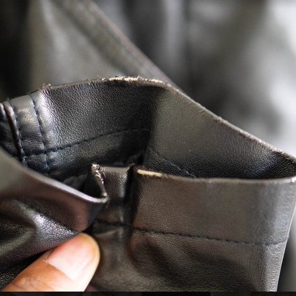 Vegan Leather Motorcycle Jacket - Picture 10 of 10